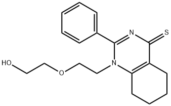 1-(2-(2-hydroxyethoxy)ethyl)-2-phenyl-5,6,7,8-tetrahydroquinazoline-4(1H)-thione Struktur