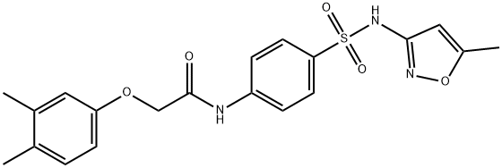 2-(3,4-dimethylphenoxy)-N-[4-[(5-methyl-1,2-oxazol-3-yl)sulfamoyl]phenyl]acetamide Struktur