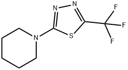 1-[5-(trifluoromethyl)-1,3,4-thiadiazol-2-yl]piperidine Struktur