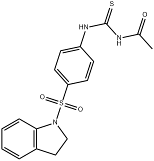 N-({[4-(2,3-dihydro-1H-indol-1-ylsulfonyl)phenyl]amino}carbonothioyl)acetamide Struktur