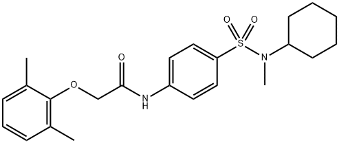 N-[4-[cyclohexyl(methyl)sulfamoyl]phenyl]-2-(2,6-dimethylphenoxy)acetamide Struktur