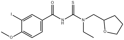 N-{[ethyl(tetrahydro-2-furanylmethyl)amino]carbonothioyl}-3-iodo-4-methoxybenzamide Struktur