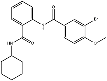 3-bromo-N-[2-(cyclohexylcarbamoyl)phenyl]-4-methoxybenzamide Struktur