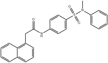 N-(4-{[methyl(phenyl)amino]sulfonyl}phenyl)-2-(1-naphthyl)acetamide Struktur