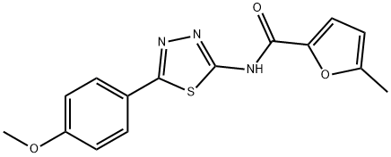 N-[5-(4-methoxyphenyl)-1,3,4-thiadiazol-2-yl]-5-methylfuran-2-carboxamide Struktur