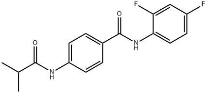 N-(2,4-difluorophenyl)-4-[(2-methylpropanoyl)amino]benzamide Struktur