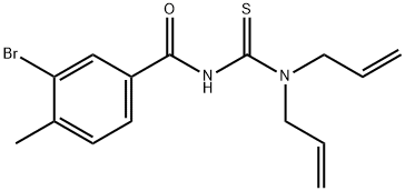 3-bromo-N-[(diallylamino)carbonothioyl]-4-methylbenzamide Struktur