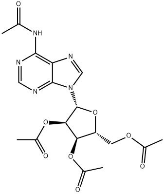 [5-(6-acetamidopurin-9-yl)-3,4-diacetyloxy-oxolan-2-yl]methyl acetate Struktur