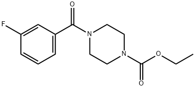 ethyl 4-[(3-fluorophenyl)carbonyl]piperazine-1-carboxylate Struktur