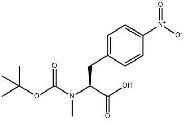 DL-N-[(1,1-dimethylethoxy)carbonyl]-N-methyl-4-nitro- Phenylalanine Struktur