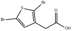 2-(2,5-dibromothiophen-3-yl)acetic acid Struktur