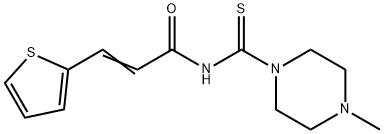 N-[(4-methyl-1-piperazinyl)carbonothioyl]-3-(2-thienyl)acrylamide Struktur