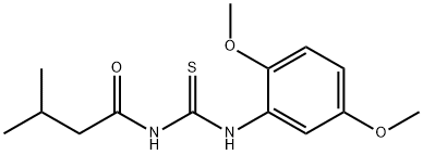 N-{[(2,5-dimethoxyphenyl)amino]carbonothioyl}-3-methylbutanamide Struktur