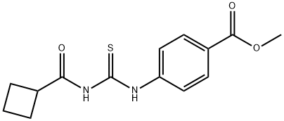 methyl 4-({[(cyclobutylcarbonyl)amino]carbonothioyl}amino)benzoate Struktur