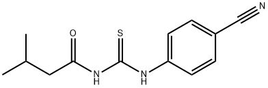 N-{[(4-cyanophenyl)amino]carbonothioyl}-3-methylbutanamide Struktur