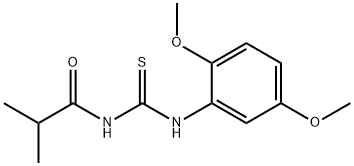 N-{[(2,5-dimethoxyphenyl)amino]carbonothioyl}-2-methylpropanamide Struktur