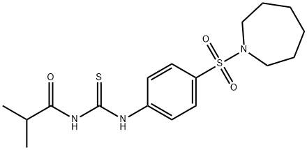 N-({[4-(1-azepanylsulfonyl)phenyl]amino}carbonothioyl)-2-methylpropanamide Struktur