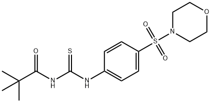 2,2-dimethyl-N-({[4-(4-morpholinylsulfonyl)phenyl]amino}carbonothioyl)propanamide Struktur