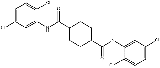 N,N'-bis(2,5-dichlorophenyl)-1,4-cyclohexanedicarboxamide Struktur