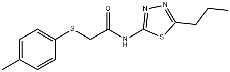 2-[(4-methylphenyl)sulfanyl]-N-(5-propyl-1,3,4-thiadiazol-2-yl)acetamide Struktur