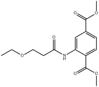 dimethyl 2-[(3-ethoxypropanoyl)amino]benzene-1,4-dicarboxylate Struktur