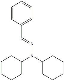 N-Benzylidene-N,N-dicyclohexyl-hydrazine Struktur