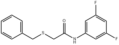 2-benzylsulfanyl-N-(3,5-difluorophenyl)acetamide Struktur