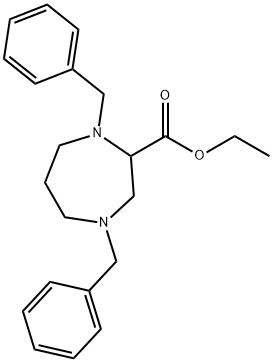 ethyl 1,4-dibenzyl-1,4-diazepane-2-carboxylate Struktur