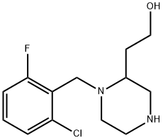 2-[1-(2-chloro-6-fluorobenzyl)-2-piperazinyl]ethanol Struktur