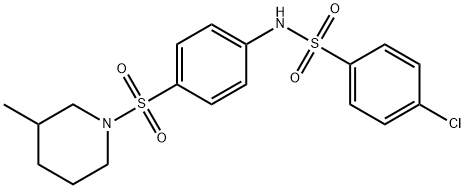 4-chloro-N-[4-(3-methylpiperidin-1-yl)sulfonylphenyl]benzenesulfonamide Struktur