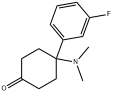 4-(dimethylamino)-4-(3-fluorophenyl)cyclohexan-1-one Struktur