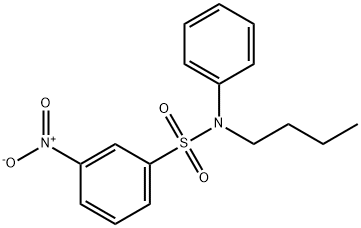 Benzenesulfonamide, N-butyl-3-nitro-N-phenyl- Struktur