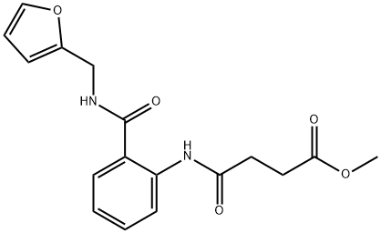 methyl 4-[2-(furan-2-ylmethylcarbamoyl)anilino]-4-oxobutanoate Struktur