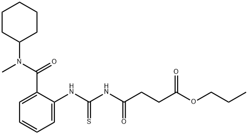 propyl 4-({[(2-{[cyclohexyl(methyl)amino]carbonyl}phenyl)amino]carbonothioyl}amino)-4-oxobutanoate Struktur