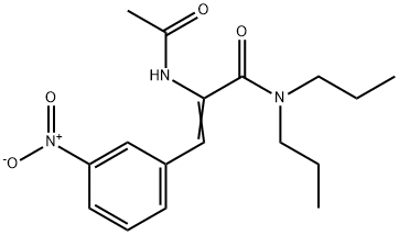 2-(acetylamino)-3-(3-nitrophenyl)-N,N-dipropylacrylamide Struktur