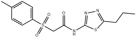 2-[(4-methylphenyl)sulfonyl]-N-(5-propyl-1,3,4-thiadiazol-2-yl)acetamide Struktur