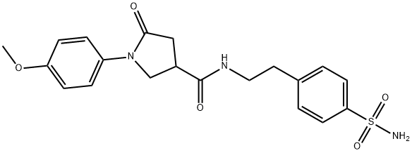 1-(4-methoxyphenyl)-5-oxo-N-[2-(4-sulfamoylphenyl)ethyl]pyrrolidine-3-carboxamide Struktur