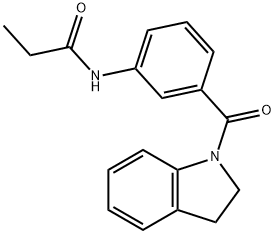 N-[3-(2,3-dihydroindole-1-carbonyl)phenyl]propanamide Struktur