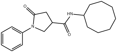 N-cyclooctyl-5-oxo-1-phenylpyrrolidine-3-carboxamide Struktur