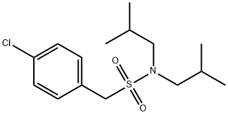 1-(4-chlorophenyl)-N,N-bis(2-methylpropyl)methanesulfonamide Struktur