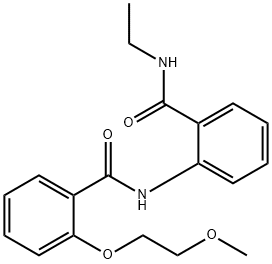 N-{2-[(ethylamino)carbonyl]phenyl}-2-(2-methoxyethoxy)benzamide Struktur