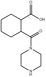 2-(piperazine-1-carbonyl)cyclohexane-1-carboxylic acid Struktur