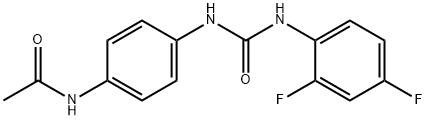 N-[4-[(2,4-difluorophenyl)carbamoylamino]phenyl]acetamide Struktur