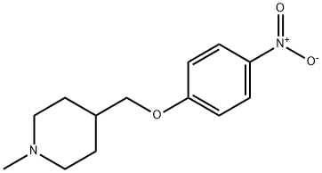 1-Methyl-4-[(4-nitrophenoxy)methyl]piperidine Struktur