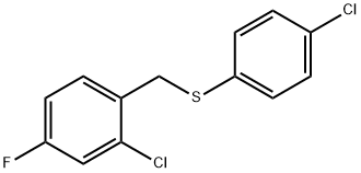 (2-CHLORO-4-FLUOROBENZYL)(4-CHLOROPHENYL)SULFANE Struktur