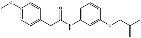 2-(4-methoxyphenyl)-N-{3-[(2-methyl-2-propen-1-yl)oxy]phenyl}acetamide Struktur