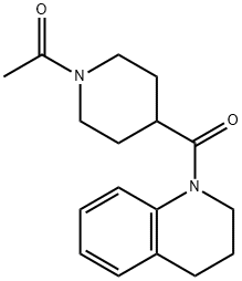 1-[4-(3,4-dihydro-2H-quinoline-1-carbonyl)piperidin-1-yl]ethanone Struktur