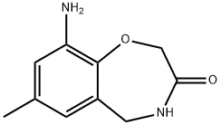 9-Amino-7-methyl-4,5-dihydro-benzo[f][1,4]oxazepin-3-one Struktur