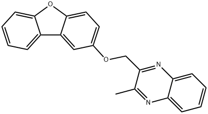 2-(Dibenzofuran-2-yloxymethyl)-3-methyl-quinoxaline Struktur