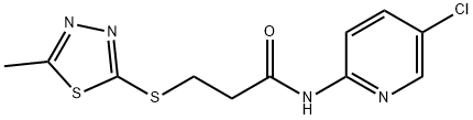 N-(5-chloropyridin-2-yl)-3-[(5-methyl-1,3,4-thiadiazol-2-yl)sulfanyl]propanamide Struktur